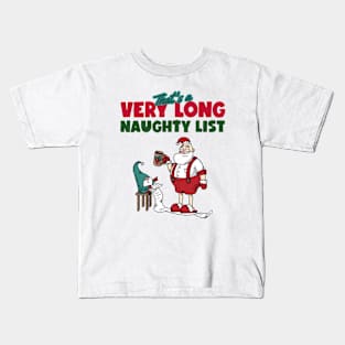 That's Very Long Naughty List, Funny Kids T-Shirt